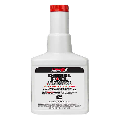 Power Service Diesel Fuel Supplement + Cetane Boost Diesel Fuel Anti-Gel 12 oz, Pack of 9