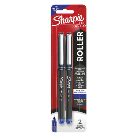 Sharpie Blue Retractable Rollerball Pen 2 pk, Pack of 6