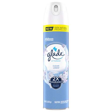 Glade Clean Linen Scent Air Freshener 8.3 oz Aerosol 1 pk, Pack of 6