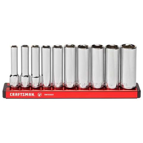 Craftsman V-Series 1/4 in. drive Metric 6 Point Deep Socket Set 10 pc