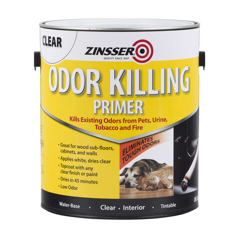 Zinsser Clear Flat/Matte Water-Based Acrylic Odor Killing Primer 1 gal, Pack of 2