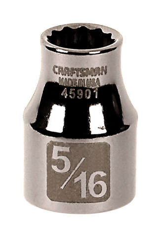 Craftsman 5/16 in. X 3/8 in. drive SAE 12 Point Standard Socket 1 pc