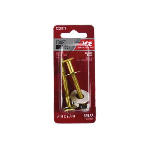 Ace Toilet Bolt Set Brass