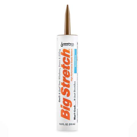 Sashco Big Stretch Woodtone Elastomeric Acrylic Latex Door/Siding/ Window Caulk 10.5 oz, Pack of 12