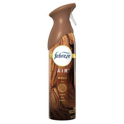 Febreze Air Wood Scent Odor Eliminator 8.8 oz Aerosol, Pack of 6