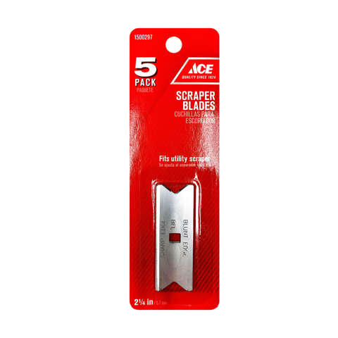 Ace 2-1/2 in. W Steel Double Edge Scraper Blade, Pack of 10