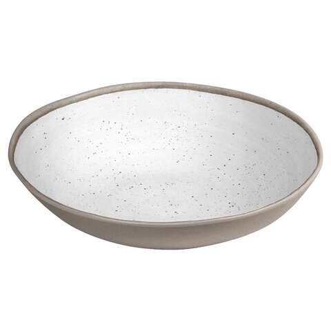 TarHong Gray/White Melamine Kiln Serving Bowl 1 each