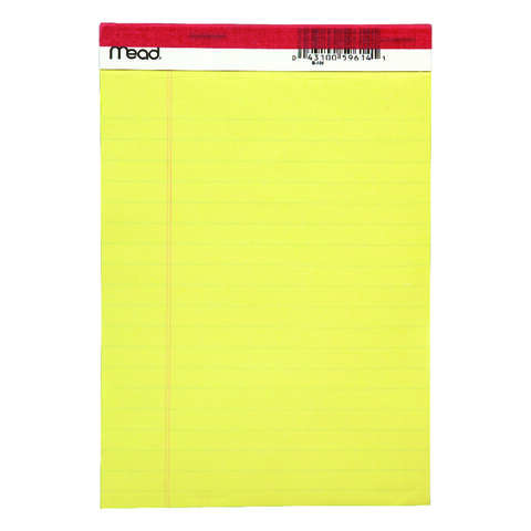 Mead 5 in. W X 8 in. L Legal Pad 50 ct, Pack of 12