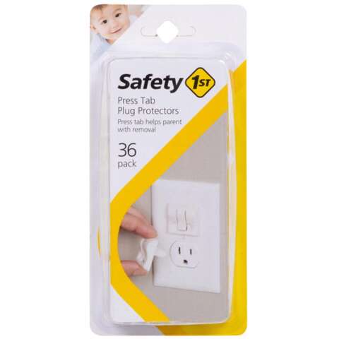 Safety 1st White Plastic Plug Protectors 36 pk, Pack of 6