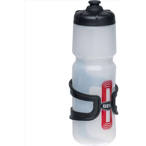 Bell Sports Quencher Plastic Water Bottle and Cage 26 oz Clear Black