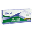 Mead 9.5 in. W X 4.12 in. L No. 10 White Envelopes 45 pk, Pack of 24