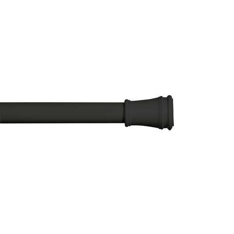 Kenney Matte Black Rogers Tension Rod 28 in. L X 48 in. L