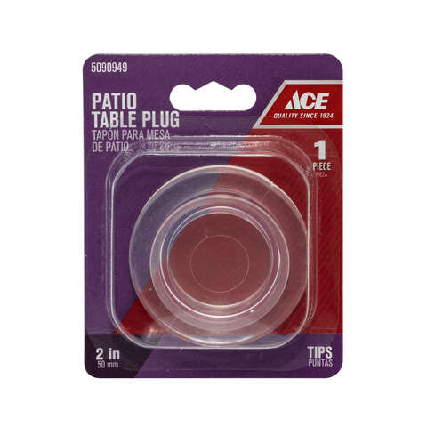 Ace Plastic Umbrella Hole Ring and Cap Set Clear Round 2 in. W 1 pk