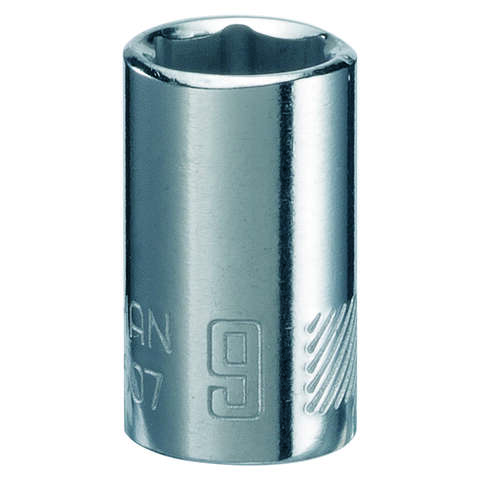 Craftsman 9 mm X 1/4 in. drive Metric 6 Point Standard Shallow Socket 1 pc