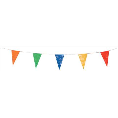 Hillman Pennant Flag String 19 in. H X 11 in. W X 50 ft. L, Pack of 5