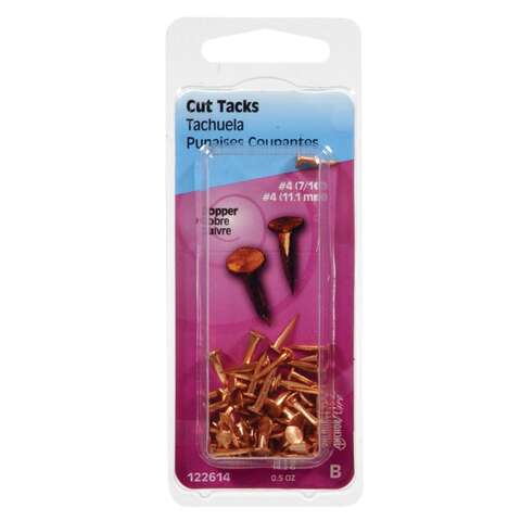 HILLMAN No. 14 X 3/4 in. L Copper Cut Tacks 0.5 pk, Pack of 6