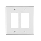 Leviton White 2 gang Plastic Decorator Oversized Wall Plate 1 pk