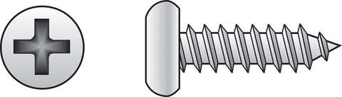 HILLMAN No. 8 X 5/8 in. L Phillips Pan Head Sheet Metal Screws 100 pk