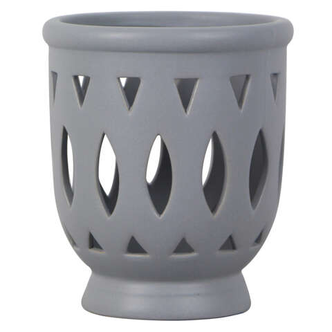 Trendspot Orchid 6.1 in. H X 5.5 in. W X 5.5 in. D X 6 in. D Ceramic Planter Gray, Pack of 2