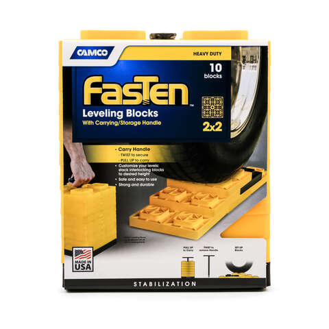 Camco Fasten For Leveling Blocks 10 pk, Pack of 2