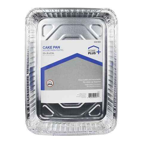 Home Plus Durable Foil 9 in. W X 13 in. L Cake Pan Silver 1 pk, Pack of 12