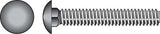 HILLMAN 3/8 in. X 4-1/2 in. L Hot Dipped Galvanized Steel Carriage Bolt 50 pk