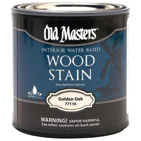 Old Masters Semi-Transparent Golden Oak Water-Based Latex Wood Stain 0.5 pt, Pack of 6
