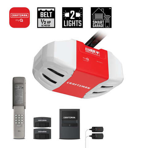 Craftsman Chamberlain 1/2 HP Belt Drive WiFi Compatible Smart-Enabled Garage Door Opener