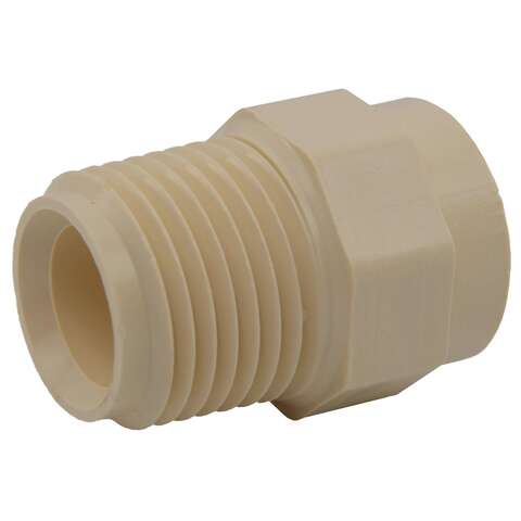 Charlotte Pipe FlowGuard Schedule 40 1/2 in. Socket X 1/2 in. D MNPT CPVC Adapter 1 pk, Pack of 25