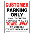 HILLMAN English White No Parking Sign 19 in. H X 15 in. W, Pack of 6