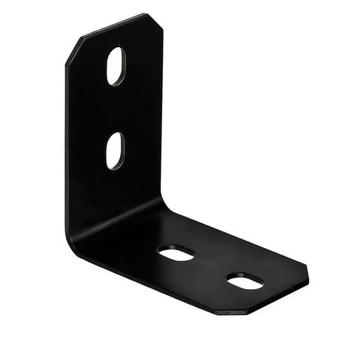 Hampton 4-7/8 in. H X 3 in. W X 1/8 in. D Black Steel Inside L Corner Brace, Pack of 5