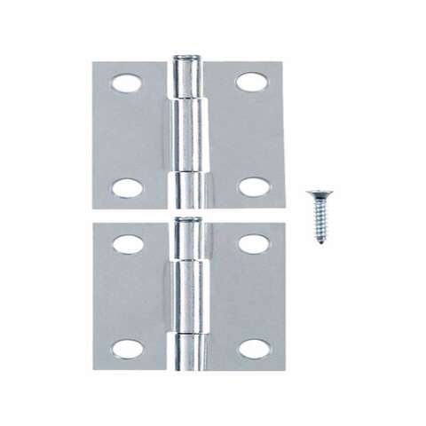 Ace 2.75 in. W X 2 in. L Zinc Plated Silver Zinc Narrow Hinge 2 pk, Pack of 5