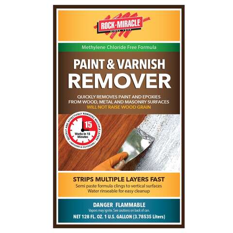 Rock Miracle Methylene Chloride Free Fast Paint and Varnish Stripper 1 gal, Pack of 4