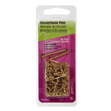 HILLMAN 14 Ga. X 3/4 in. L Brass-Plated Steel Escutcheon Pins 1 pk 1.5 oz, Pack of 6