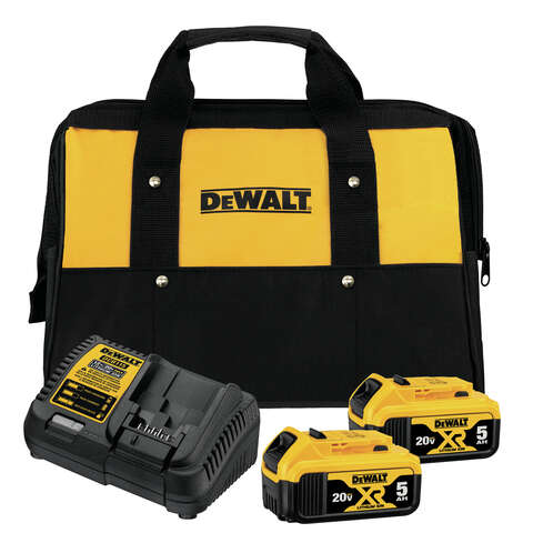 DeWalt 20V MAX DCB205-2CK 5 Ah Lithium-Ion Battery and Charger Starter Kit 4 pc