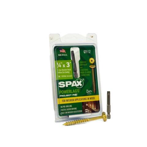 SPAX PowerLags 1/4 in. in. X 3 in. L T-30 Washer Head Serrated Construction Screws