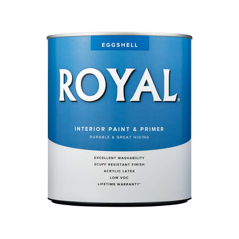 Royal Eggshell Tint Base Ultra White Base Paint Interior 1 qt, Pack of 4