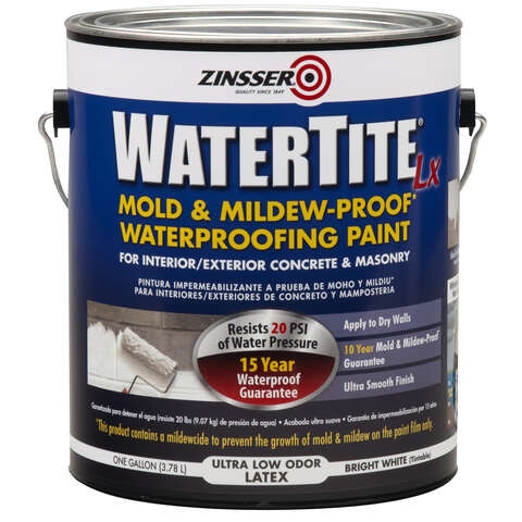 Zinsser WaterTite White Smooth Waterproofing Paint 1 gal, Pack of 2