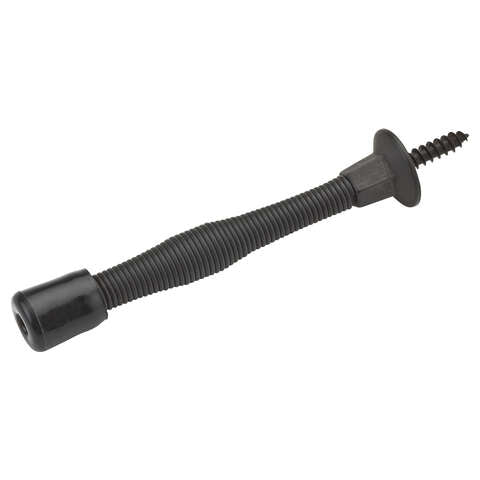 National Hardware Steel w/Plastic Tip Oil Rubbed Bronze Brown Spring Door Stop Mounts to wall