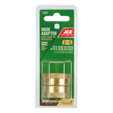 Ace 3/4 in. Brass Threaded Female Hose Coupling, Pack of 5