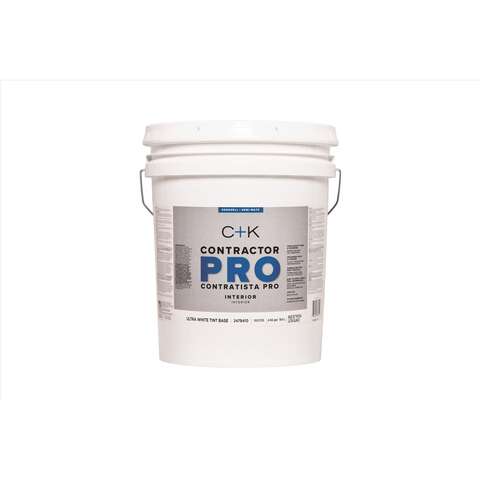 C+K Contractor Pro Eggshell Tint Base Ultra White Base Paint Interior 5 gal