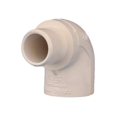 Charlotte Pipe 1/2 in. Spigot X 1/2 in. D Socket CPVC 90 Degree Street Elbow 1 pk, Pack of 50