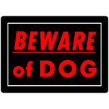 HILLMAN English Black Beware of Dog Sign 10 in. H X 14 in. W, Pack of 6