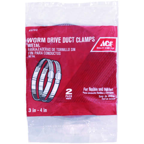 Ace 3 in to 4 in. Worm Drive Clamp Metal, Pack of 10