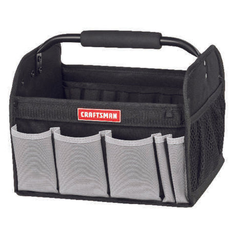 Craftsman 12 in. W X 10 in. H Ballistic Nylon Tool Tote 7 pocket Black 1 pc