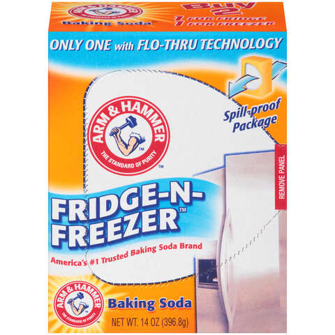 Arm & Hammer Fridge-N- Freezer No Scent Baking Soda Cleaner Powder 14 oz, Pack of 12