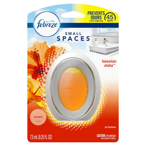 Febreze Small Spaces Hawaiian Aloha Scent Air Freshener 0.25 oz Liquid 1 pk, Pack of 6