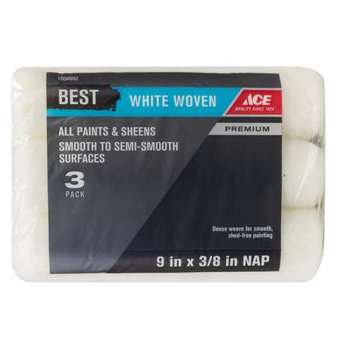 Ace Best Woven 9 in. W X 3/8 in. Paint Roller Cover 3 pk, Pack of 3