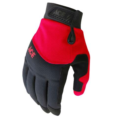 Ace XL I-Mesh General Purpose Black/Red Gloves