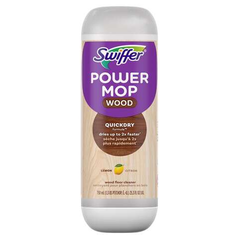 Swiffer Power Mop Lemon Scent Wood Cleaner Liquid 25.3 oz, Pack of 6